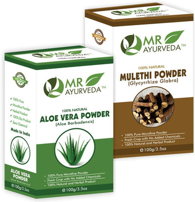 MR Ayurveda Aloe Vera Powder & Mulethi Powder - Combo Pack(200 g)