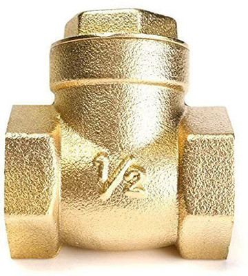 PMW 1/2 Inch Diameter - Half Inch - Horizontal Check Valve - Brass - Heavy - Pack Of 1 Check Valves