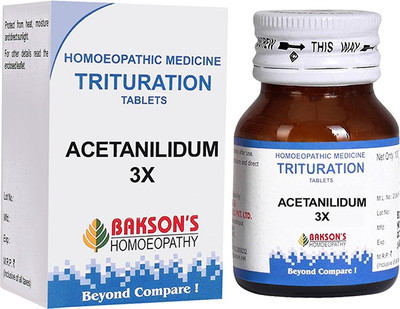 Bakson's Homoeopathy Acetanilidum 3X Tablets(100 Units)