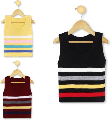 Knitco Striped Round Neck Casual Baby Boys & Baby Girls Multicolor Sweater