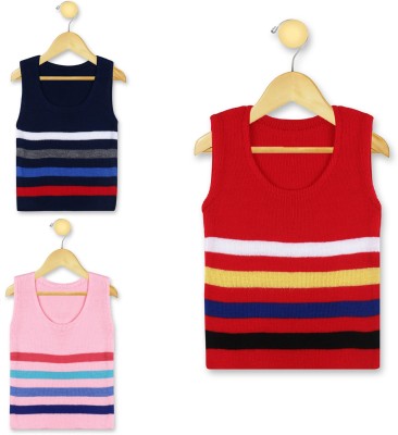 Knitco Striped Round Neck Casual Baby Boys & Baby Girls Multicolor Sweater