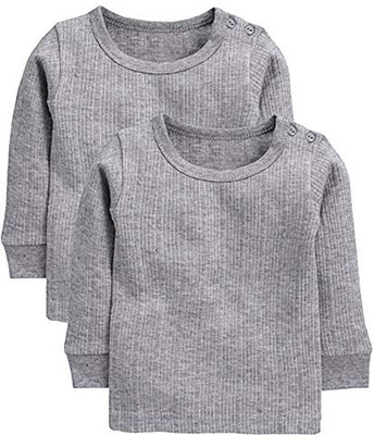 Fancy Walas Top For Boys & Girls(Grey, Pack of 2)