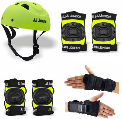 JJ Jonex Protective Set Skating and Cycling for Age 4 to 7 Years Skating Guard Combo (Small) (MYC) Skating Kit