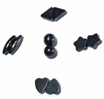 rci Magnets, Size- Small Magnetic Paper Holder 5 Different Shapes 10 PCS Multipurpose Office Magnets Pack of 10(Black)