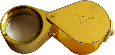 KGN Eyeglass Triplet folding 10x Magnifier(Golden)