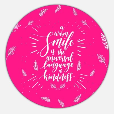 Alwaysgifts Non-Slip Round Mouse Pad/Game Pad for Desktops, Computer PC and Laptop for Office and Home Mousepad(White, Pink)