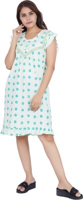 NACNO Women Nighty(Green)