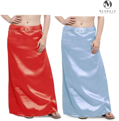 Mermaid Red Ice Blue Sp Satin Blend Petticoat(Free)