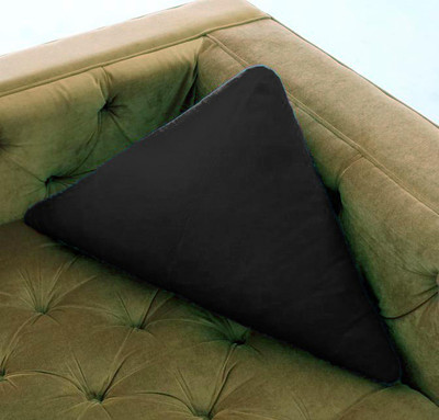 PICKKART Microfibre Solid Cushion Pack of 1(Black)