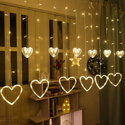 FStyler 12 LEDs 2.49 m Gold Flickering Heart Rice Lights(Pack of 1)