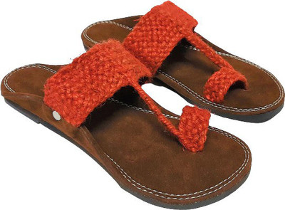 QADUMI Men Flats(Red , 7)