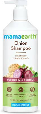 MamaEarth Onion Shampoo for Hair Growth &amp; Hair Fall Control with Onion &amp; Plant Keratin  (1 L)