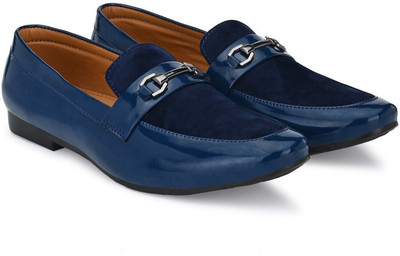 RED LIONS Red lions Men's Formal Pu Leather Loafer Loafers For Men(Blue , 9)