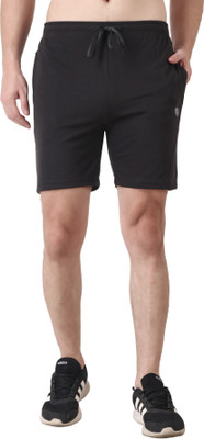 NeuVin Solid Men Dark Green Basic Shorts