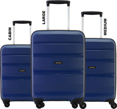 AMERICAN TOURISTER Hard Body Set Of 3 Luggage 4 Wheels – AMT BRANDON SP 3PCSET BLUE – Blue For Rs. 5149 @ 80 %