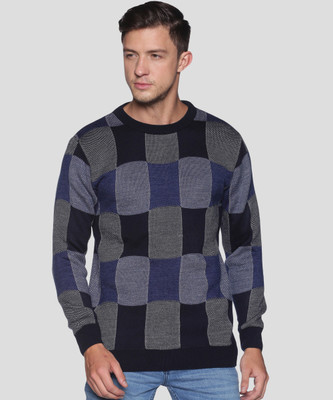 CAMPUS SUTRA Colorblock Round Neck Casual Men Multicolor Sweater