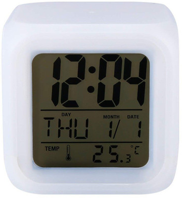 SS Enterprises Digital White Clock