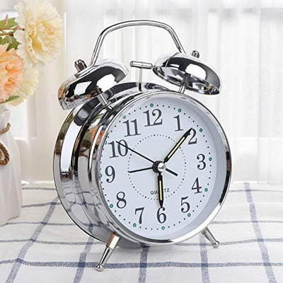 PaxMore Analog Silver Clock