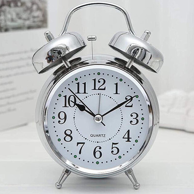PaxMore Analog Silver Clock