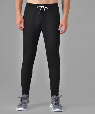 MODERNSSHOP Solid Men Black Track Pants