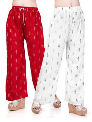 AREEBA COLLECTION Relaxed Women Multicolor Trousers