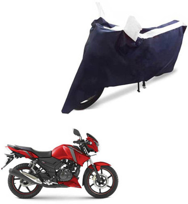 RONISH Waterproof Two Wheeler Cover for TVS(Apache RTR 160, Blue, White)