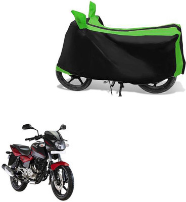 RONISH Waterproof Two Wheeler Cover for Bajaj(Pulsar 180 DTS-i, Black, Green)