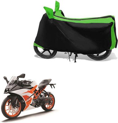 RONISH Waterproof Two Wheeler Cover for KTM(RC 200, Black, Green)