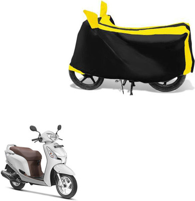 RONISH Waterproof Two Wheeler Cover for Honda(Aviator, Black, Yellow)