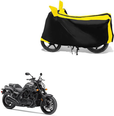 RONISH Waterproof Two Wheeler Cover for Yamaha(VMAX, Black, Yellow)