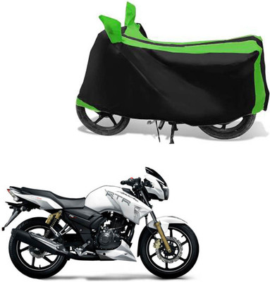RONISH Waterproof Two Wheeler Cover for TVS(Apache RTR 180, Black, Green)