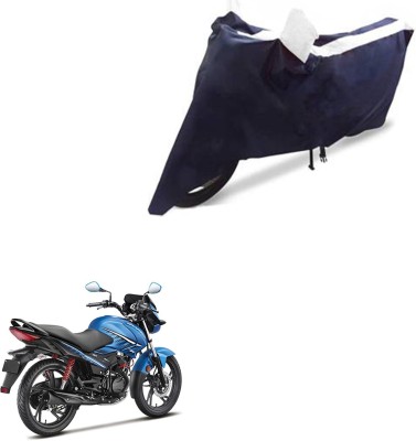 RONISH Waterproof Two Wheeler Cover for Hero(Glamour FI, Black, Silver)