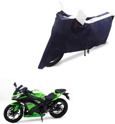 RONISH Waterproof Two Wheeler Cover for Kawasaki(Ninja 300, Black, Silver)