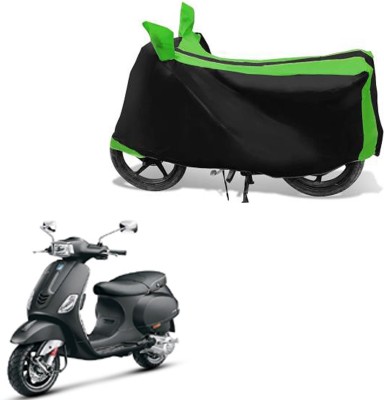 RONISH Waterproof Two Wheeler Cover for Piaggio(Vespa SXL, Black, Green)