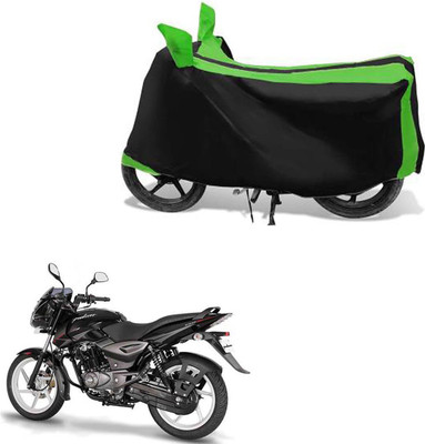RONISH Waterproof Two Wheeler Cover for Bajaj(Pulsar 150 DTS-i, Black, Green)