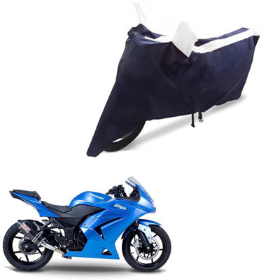RONISH Waterproof Two Wheeler Cover for Kawasaki(Ninja 250, Black, Silver)