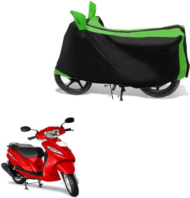 RONISH Waterproof Two Wheeler Cover for TVS(Wego, Black, Green)