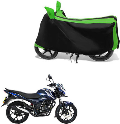 RONISH Waterproof Two Wheeler Cover for Bajaj(Discover 125 DTS-i, Black, Green)