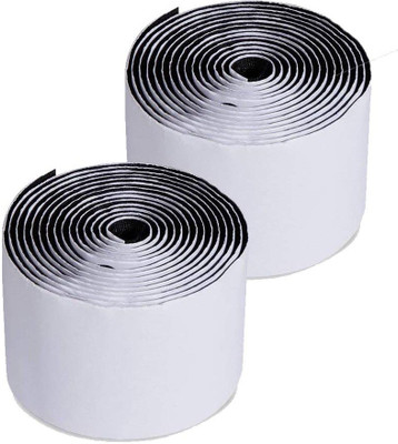 Royalkart Self Adhesive Hook Tape & Self Adhesive Loop Tape, Adhesive Back Mounting Tape for Pictures & Tools - (10M*50mm Hook & Loop Tape, Black Color) Stick-on Velcro(Black)