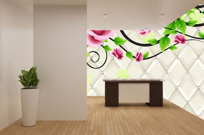 ASA PRINT SOLUTION Floral & Botanical Multicolor Wallpaper(40 cm x 127 cm)