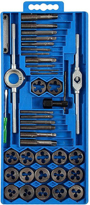 A&S TOOLSHOP Metric Tap Wrench Hand Tools 40pcs High Quality Tap And Die Set Metric Thread Tap And Dies Adjustable Tap Wrench Screw Tap Single Sided Speciality(Pack of 1)