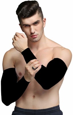 Royal Star Polyester Arm Sleeve For Men & Women(Free, Black)