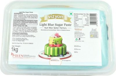 Vizyon (Fondant) Light Blue Sugar Paste(1 kg)