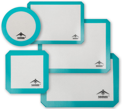 DOCOSS Pack of 5 silicon mat for baking non stick baking mat Baking silicone baking sheet for Making Cake,Cookies, Bread Food-grade Silicone Baking Mat(Pack of 5)