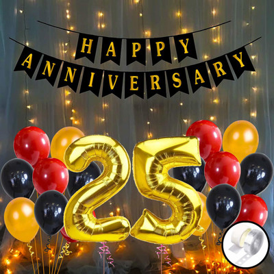 groovy dudz 25th Anniversary Decoration Items - 56Pcs 25th(Set of 56)