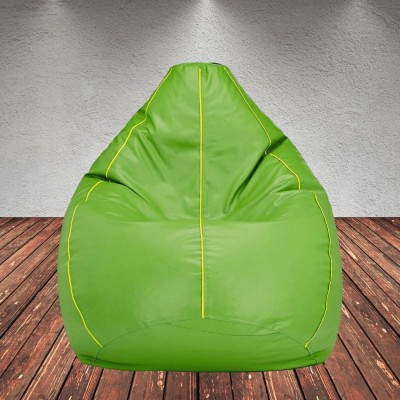 Gunj XXL Tear Drop Bean Bag Cover  (Without Beans)(Green)