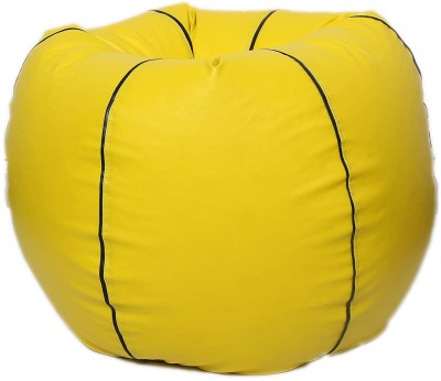 Gunj XXXL Tear Drop Bean Bag Cover  (Without Beans)(Yellow)