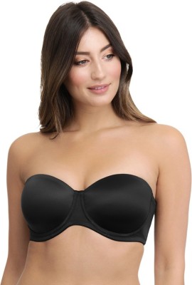 Amante Women Bandeau/Tube Lightly Padded Bra(Black)