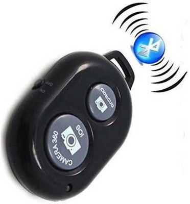EWELL Wireless Bluetooth Shutter Button Selfie Remote Supported iOS & Android Camera Remote Control Camera-B  Camera Remote Control(Black)