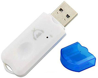 EZGER v2.1+EDR Car Bluetooth Device with Adapter Dongle, Audio Receiver, MP3 Player, Transmitter(White)